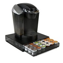 Mind Reader MTRAY-BLK Coffee Pod Holder with 36 Pod Capacity - Black Storage Drawer for Keurig K-Cups