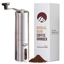 Manual Coffee Grinder with Adjustable Settings for Aeropress, Drip Coffee, Espresso