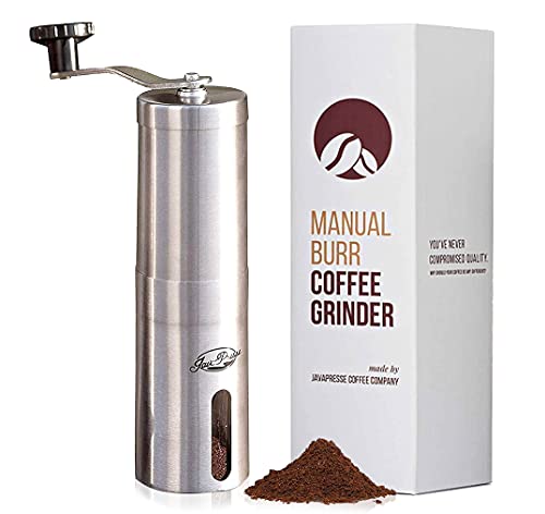 Manual Coffee Grinder with Adjustable Settings for Aeropress, Drip Coffee, Espresso