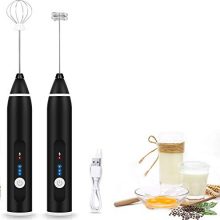 Mini Blender with 2 Whisks for Coffee Rechargeable Milk Frother