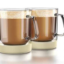 Double Wall Insulated Glass Coffee Mugs