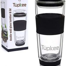 Tupkee Double Wall Glass Tumbler - 14-Ounce