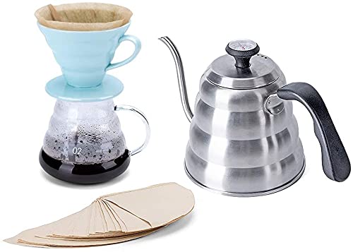 Pour Over Coffee Maker Set Kettle with Thermometer