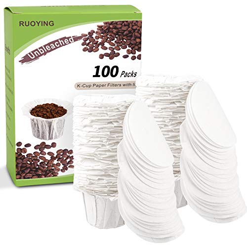 K cup Coffee Paper Filters with Lid Disposable for Keurig