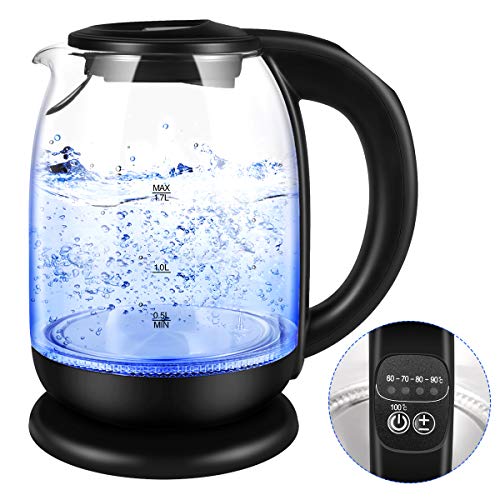 Glass Tea Kettle & Water Boiler Variable Temperature