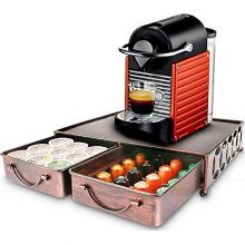 Coffee Pod Holder with 2pcs Multifunctional Storage Drawer