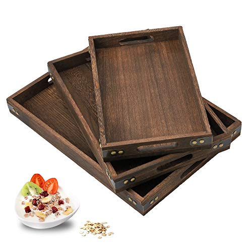 JUZI Serving Tray with Handles-Set of 3-Large