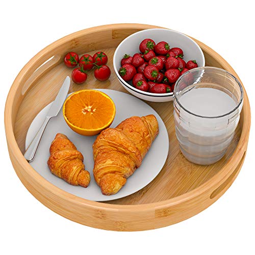 Zhuoyue Round Serving Tray with Handles