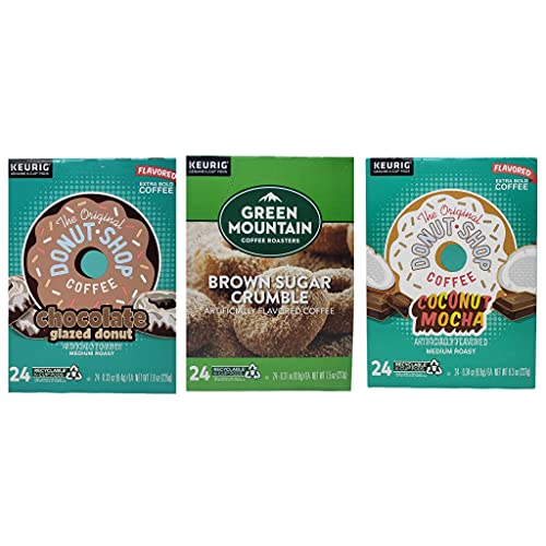 Green Mountain Coffee and The Original Donut Shop Coffee K Cups Variety Pack