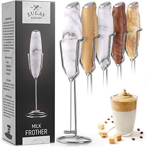Milk Frother Handheld Foam Maker With Upgraded Holster Stand