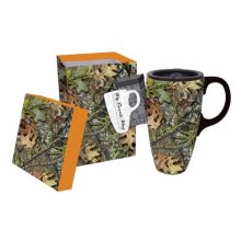 Cypress Home Mossy Oak Camo Ceramic Coffee Travel Mug