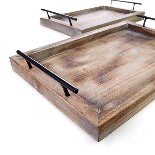 Wooden Serving Trays with Handles