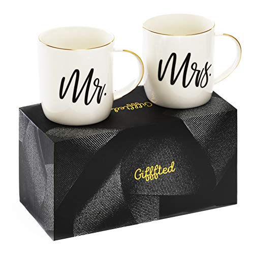 Wedding Mr and Mrs Coffee Mugs Gift