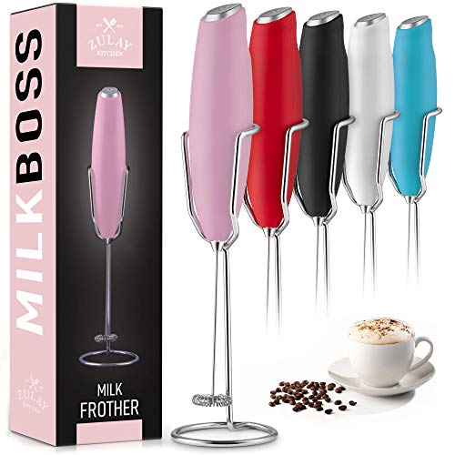 Milk Frother Handheld With Upgraded Holster Stand