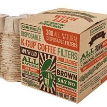 Disposable Natural Brown Unbleached Paper Coffee Filters With Lid