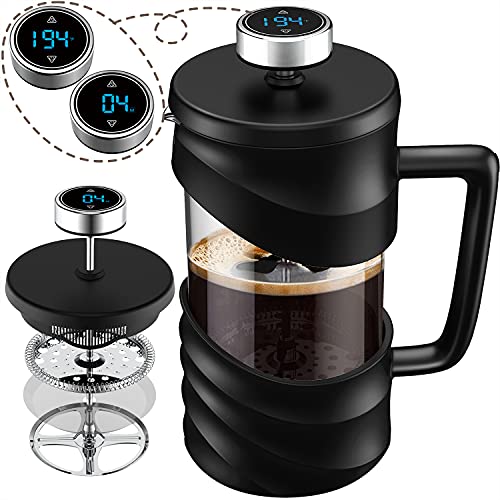 iwoxs Large French Press Coffee Maker, With Timer and Temperature