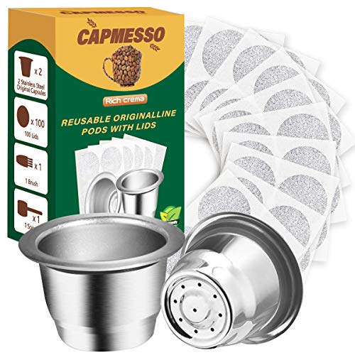 CAPMESSO Reusable Espresso Capsules Refillable Coffee Pod