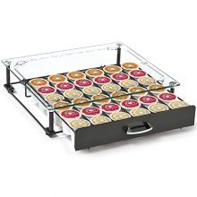 Sanduby Crystal Tempered Glass Coffee Pod Holder Drawer