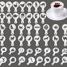 46Pack Coffee Stencils Cake Stencil Templates Decoration Animal Shape