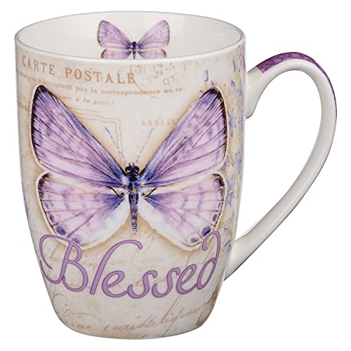 Botanic Purple Butterfly Coffee Mug