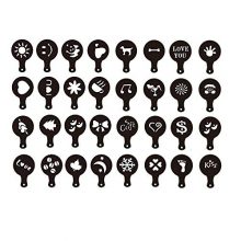 32 Pcs Coffee Decorating Stencils Coffee