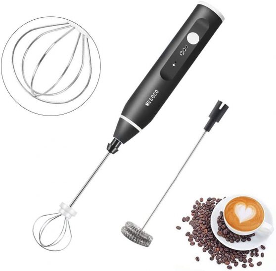 Milk Frother Handheld or Cappuccino, Latte, Bulletproof Coffee