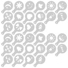32 Pcs Coffee Decorating Stencils, SENHAI 2 Pack