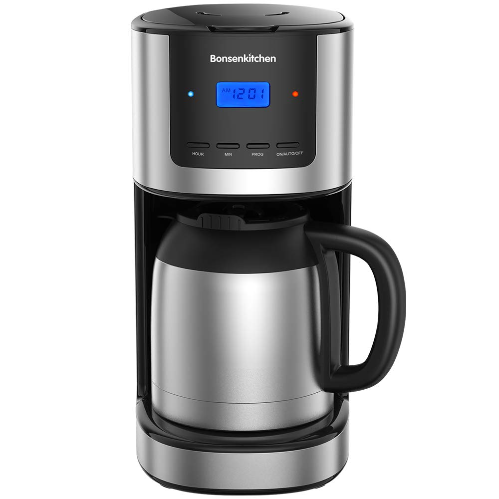 Programmable Coffee Maker with 10 Cup Thermal Carafe and Permanent Filter Basket