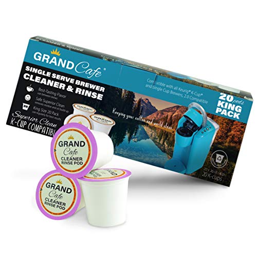 Grand Cafe - 20 Pack K-Cup Cleaner and Rinse for Keurig