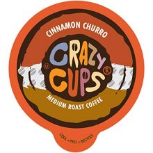 Crazy Cups Flavored Coffee Pods, Cinnamon Churro