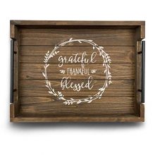 Pure Rustic Elegance with the Large 17x13” Rustic Ottoman Tray - Perfect for Serving, Decorating, and Gifting