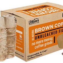 100% Natural Brown Unbleached Disposable Paper Coffee Filters