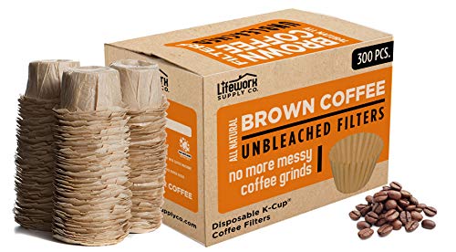 100% Natural Brown Unbleached Disposable Paper Coffee Filters