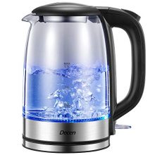 Decen 1500W Glass Electric Tea Kettle with Speedboil Tech