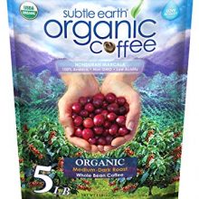 5LB Subtle Earth Organic Whole Bean Coffee - Medium-Dark Roast