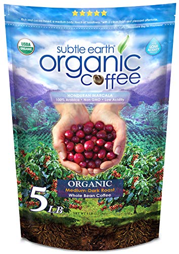 5LB Subtle Earth Organic Coffee - Medium-Dark Roast