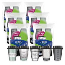Dixie to Go Disposable Hot Beverage Paper Coffee Cups with Lids