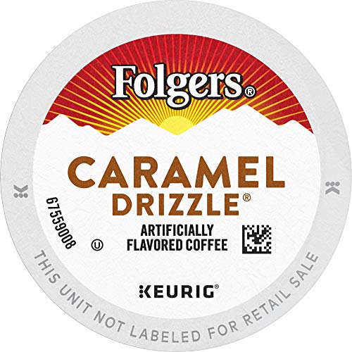72 Keurig K-Cup Pods Folgers Caramel Drizzle Coffee
