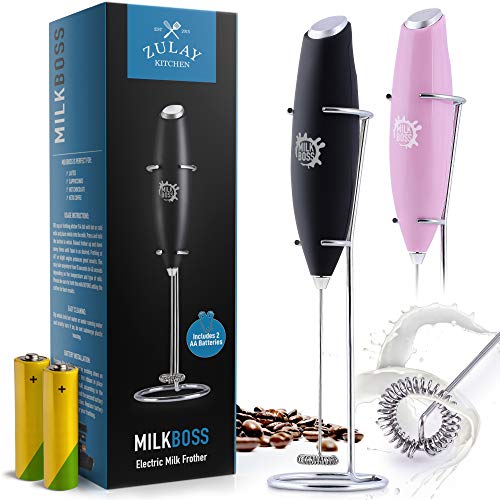 Zulay Milk Boss (Batteries Included) Milk Frother Electric Foam Maker
