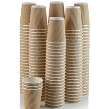 Set of 150 Ripple Insulated Kraft 12-oz Paper Cups