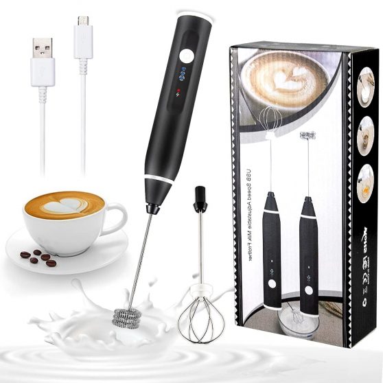 Milk Frother Handheld for Coffee Cappuccino Matcha Hot Chocolate