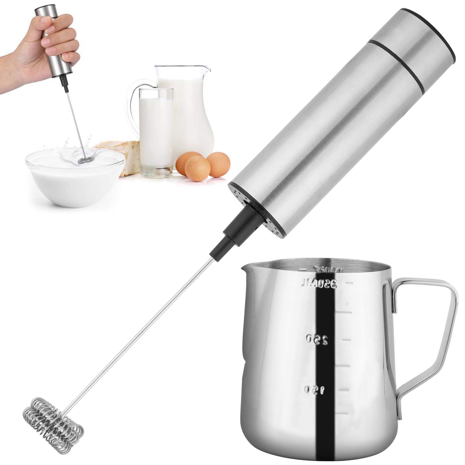 Coffee Milk Frother Handheld Battery Operated Foam Maker
