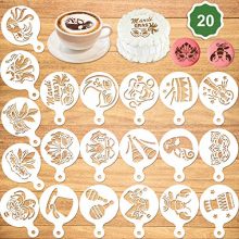 Konsait 20Pack Mardi Gras Cake Stencil Templates Decoration