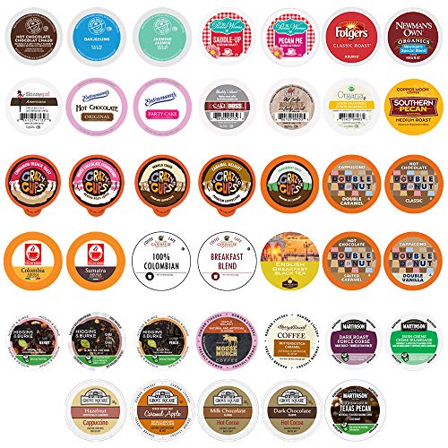 Samplers Coffee, Tea, Cider, Cappuccino For Keurig K Cups Brewers