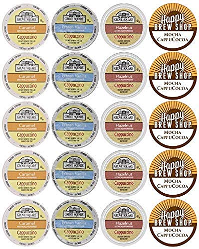 20-count GROVE SQUARE CAPPUCCINO Variety Sampler Pack