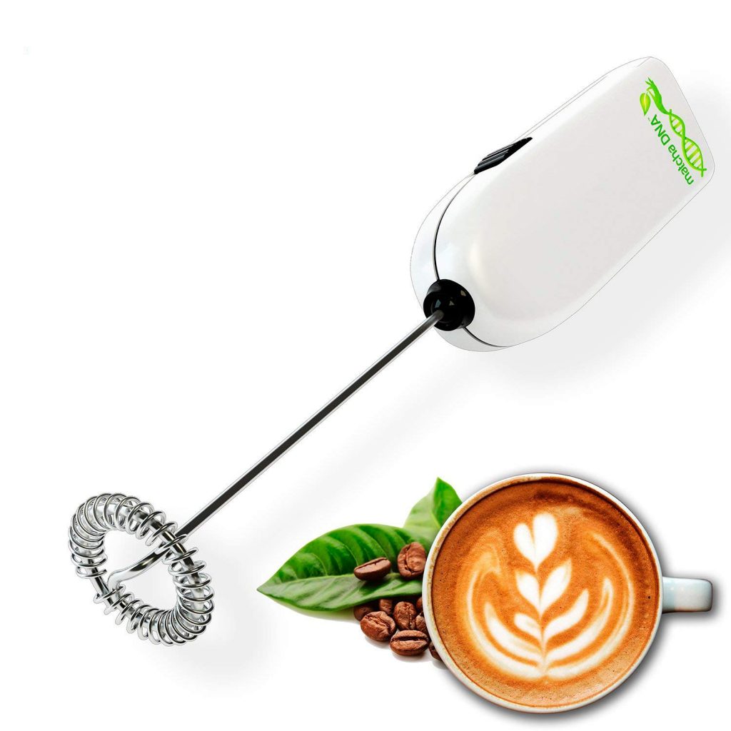 Whip Up Frothy Delights with the MatchaDNA Silver Handheld Electric Milk Frother