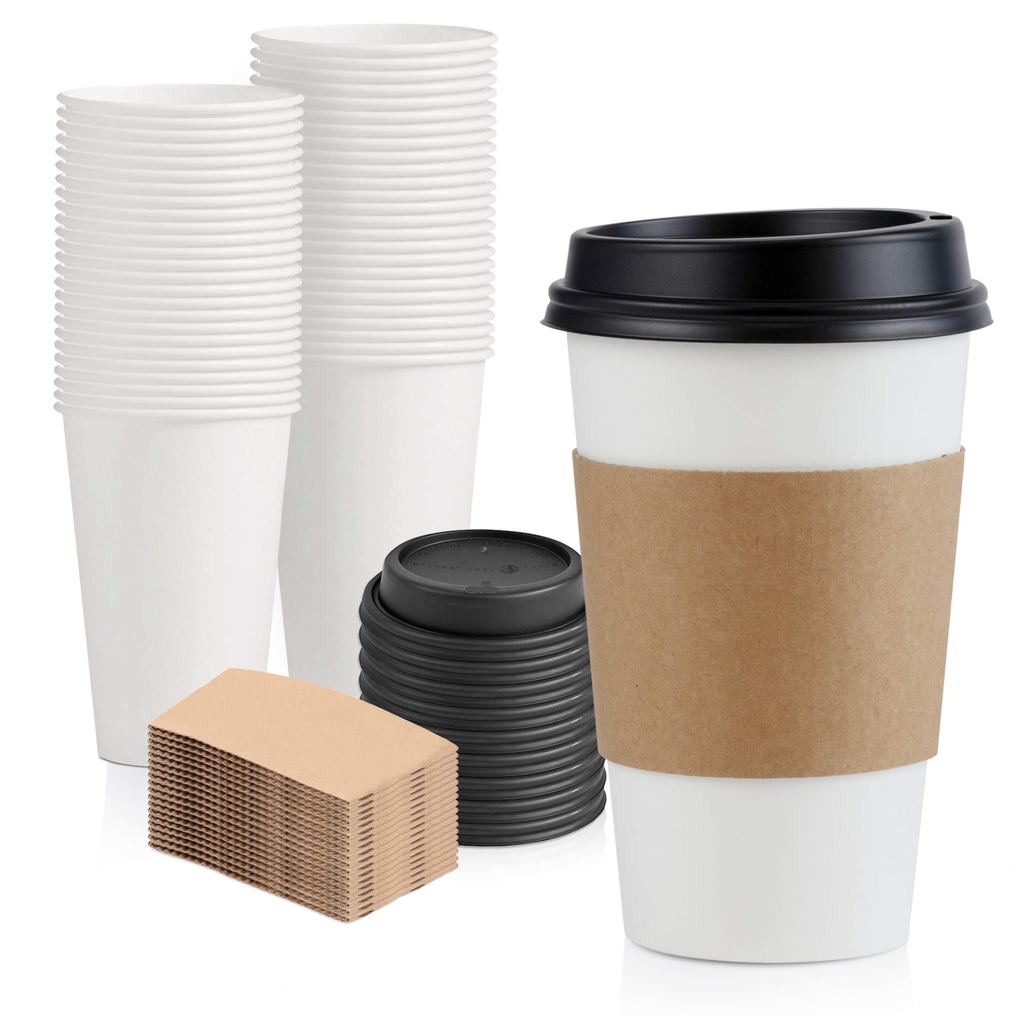 16 oz Hot Beverage Disposable White Paper Coffee Cup