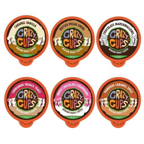 Keurig K Cups Machines Crazy Cups Flavored Decaf Coffee Variety Pack