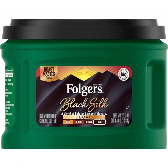 Folgers Black Silk Decaf Dark Roast Ground Coffee