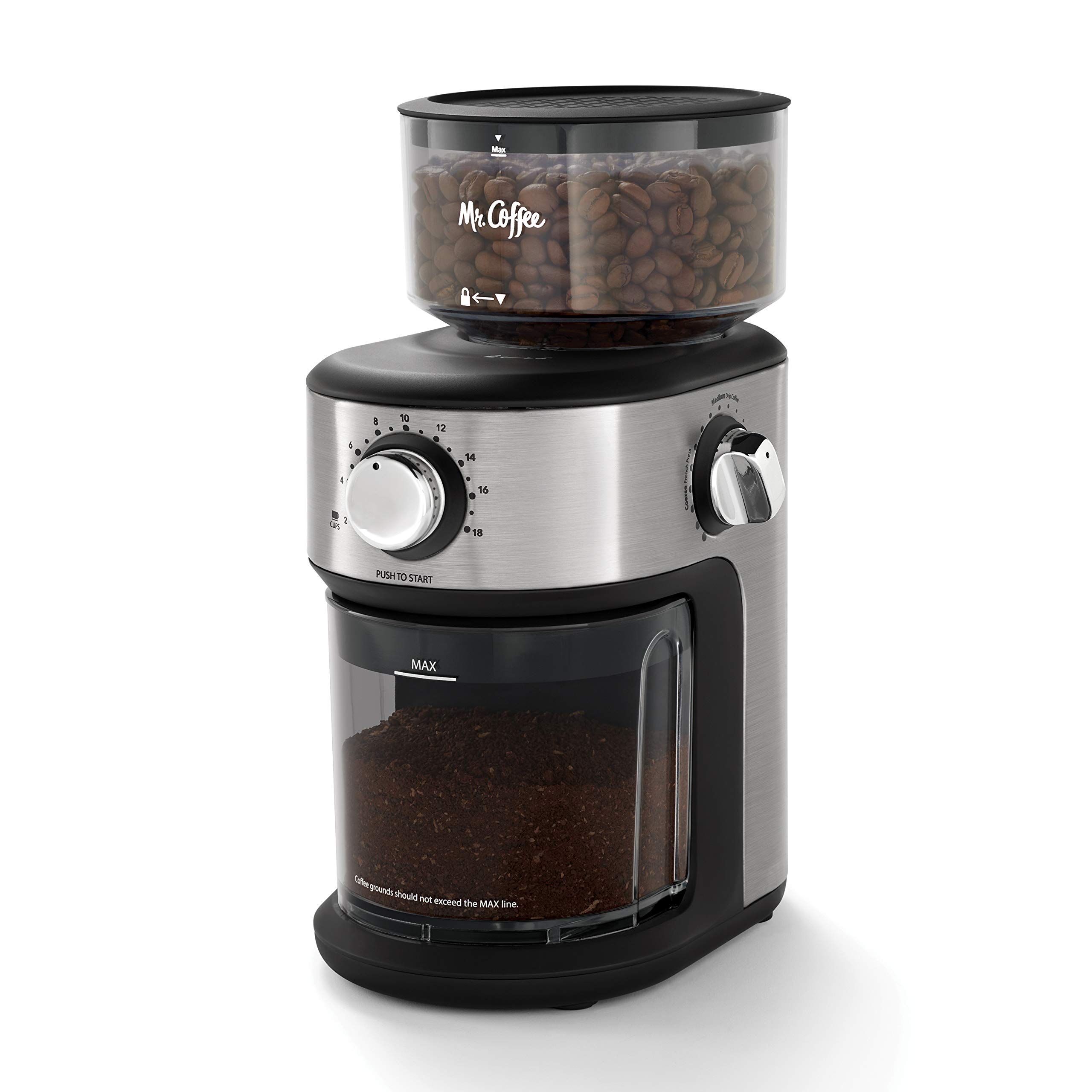 Automatic Burr Grinder Mr. Coffee 18 Cup